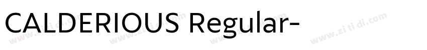 CALDERIOUS Regular字体转换